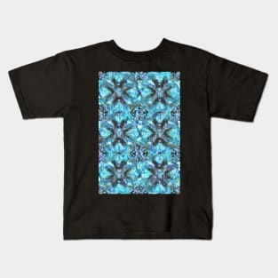 Auamarine Aesthetic Fractal Snowflake Pattern Kids T-Shirt